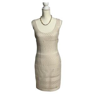Guess, off white lace halter dress size 6 pencil dress Retails $140.lacecore bea